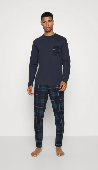 ONSBILLY CHECK PANTS LOUNGE BOX AZUL