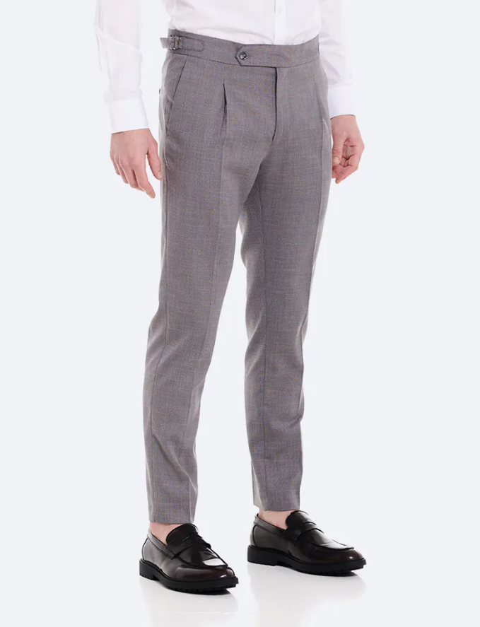 PANTALON TRAJE ENTRAMADO GRIS