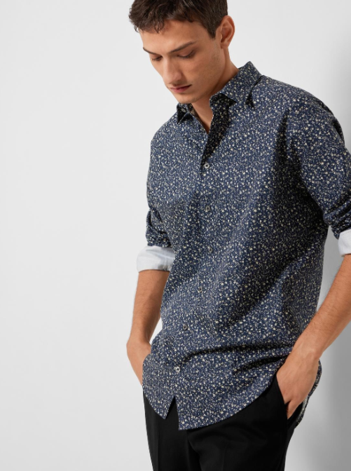 CAMISA ESTAMPADA AZUL