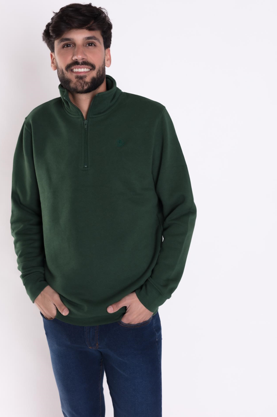 SUDADERA VERDE CREMALLERA