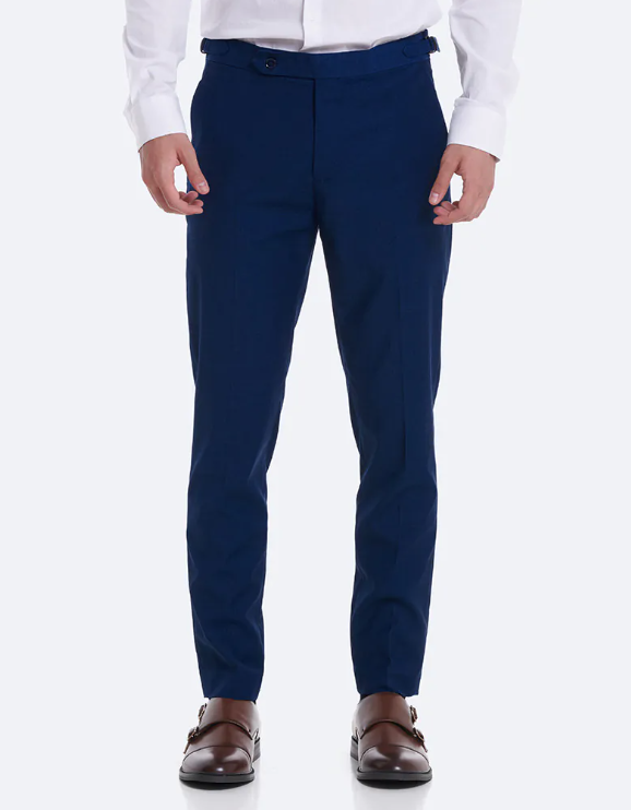 PANTALON TRAJE OJO PERDIZ MARINO